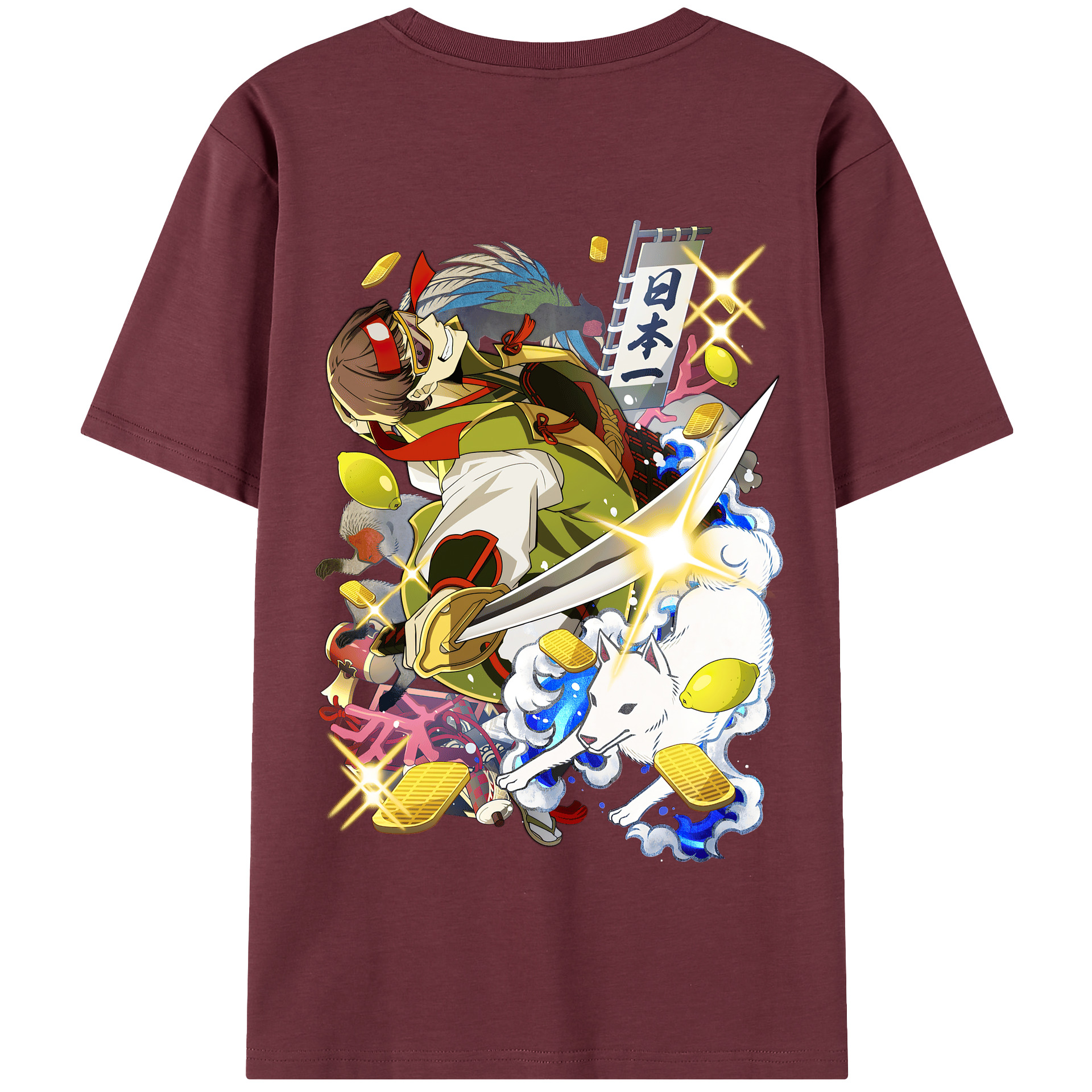 （画像用） 文豪ストレイドッグス Bungo Stray Dogs 綿100％半袖Tシャツ（背面プリント）
